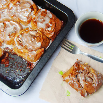 Cinnamon Roll with Cream Cheese Filling