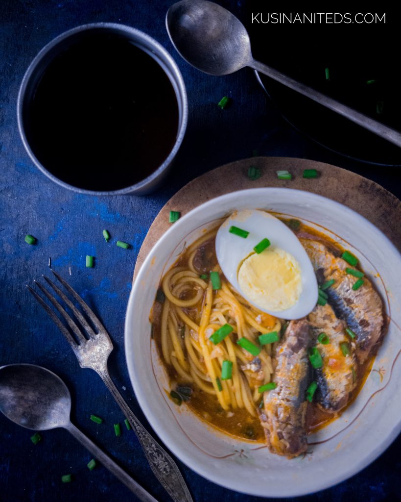 Sauted Sardines with Odong Noodles