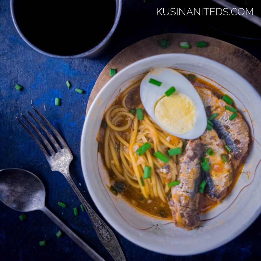 Sardines with Odong Noodles